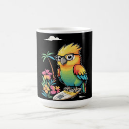Taza De Café Tropical Parrot Chill Vibes – Sunset Beach