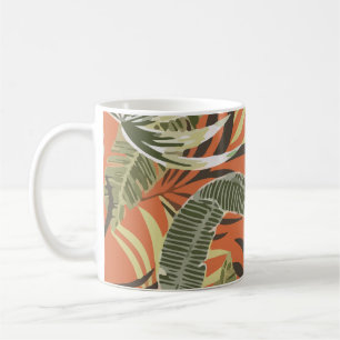 Taza De Café Tropical Pattern With Bright Leaves Jungle