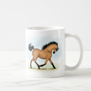 Taza De Café Trotting Buckskin Horse Ecuestres