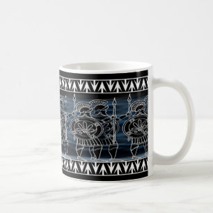 Taza De Café Troya de figuras negras griegas