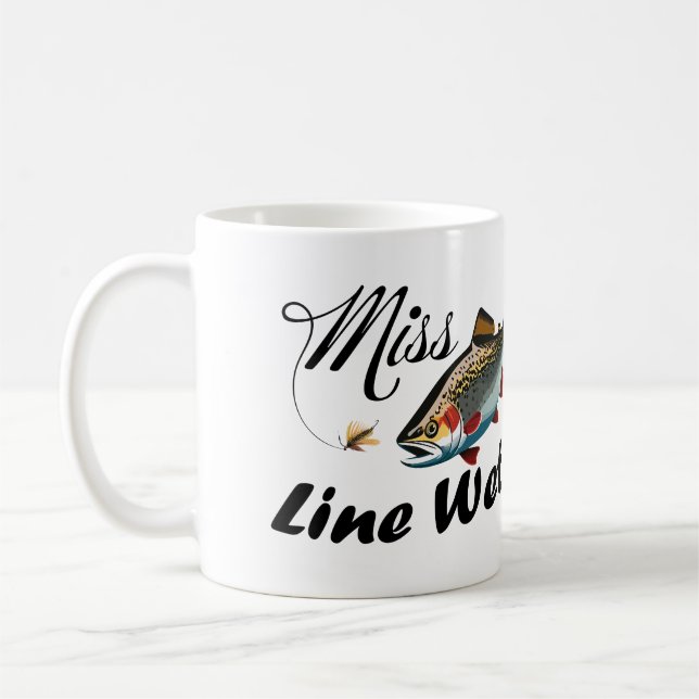 Taza De Café Trucha Arcoíris Miss Line Wetter  (Izquierda)