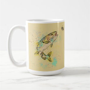 Taza De Café Trucha arcoiris personalizada 15oz. Ceramic Mug