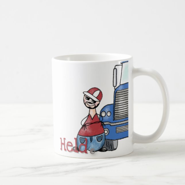 Taza De Café Trucker Mug Held Punkt (Derecha)