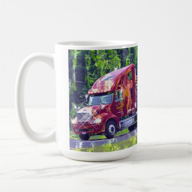 TAZA DE CAFÉ TRUCKERS GRANDES TRUCK DEJAN DE BEBER MUG (Izquierda)