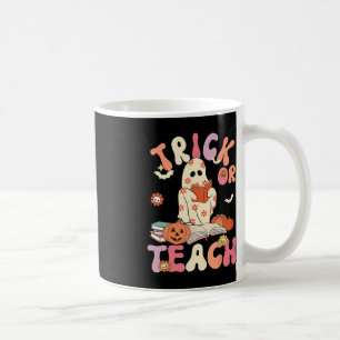 Taza De Café Truco de Halloween o enseñanza retro para el fanta