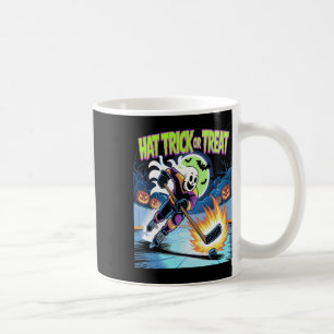Taza De Café Truco de sombrero o truco divertido de hockey sobr