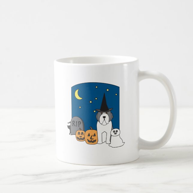 Taza De Café Truco o invitación Beardie Halloween (Derecha)