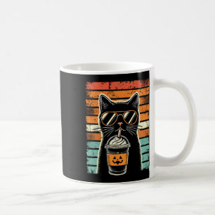 Taza De Café Truco O Trate Gato Negro Hipster Gracioso Hallowee