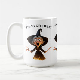 Taza De Café "Truco o trato" de bruja personalizado