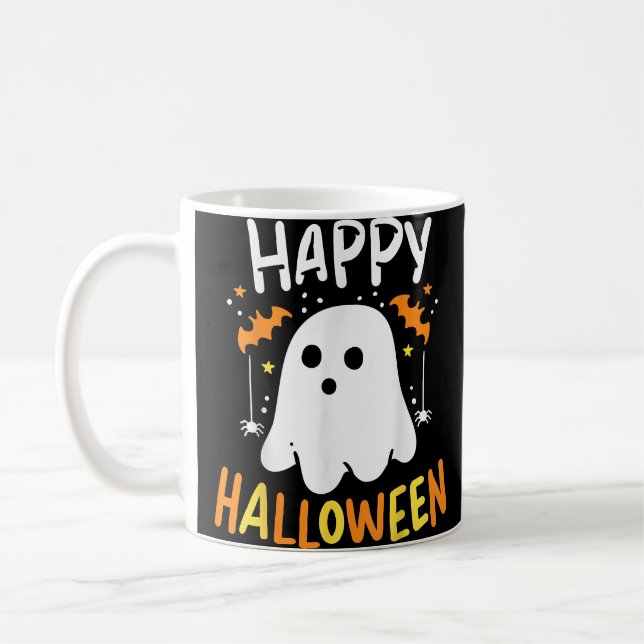 Taza De Café Truco O Trato Fantasma De Halloween (Izquierda)