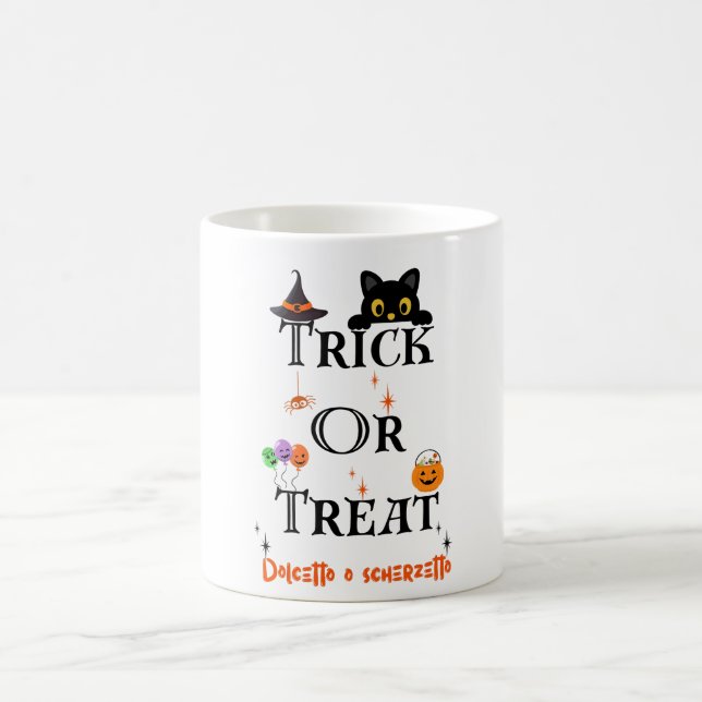 Taza De Café Truco o truco - Dolcetto o Scherzetto Halloween (Centro)