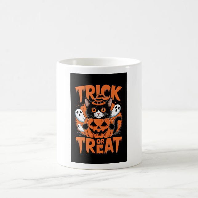 Taza De Café Truco o víbora Halloween (Centro)