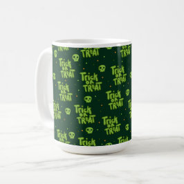 TAZA DE CAFÉ TRUCO VERDE HALLOWEB O TRATO Y HABILIDADES