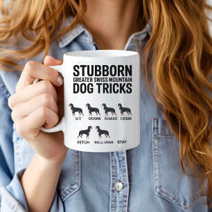 Taza De Café Trucos divertidos para perros de montaña suizos te