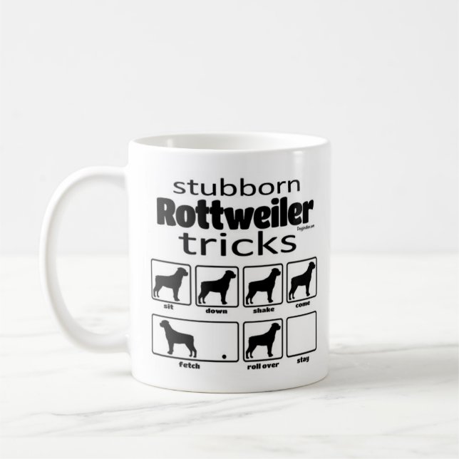 Taza De Café Trucos estrafalarios de Rottweiler (Izquierda)