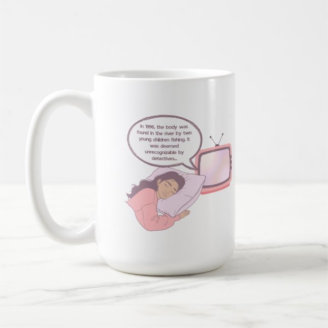 Taza De Café True Crime Lover Minimalist Design | Dark Humor (Izquierda)