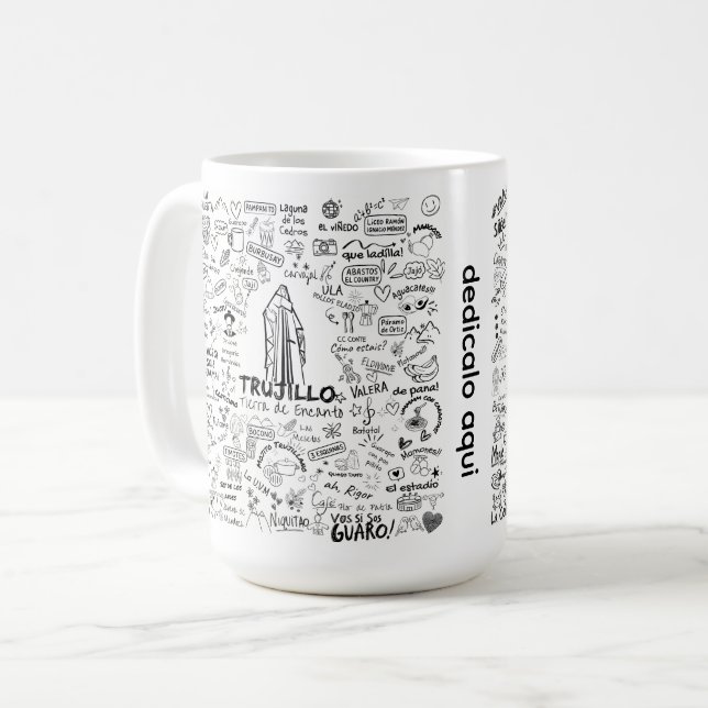 Taza De Café Trujillo Venezuela Tierra de Encanto – Orgullo Ve (Anverso izquierdo)