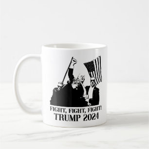 Taza De Café Trump 2024 Lucha Lucha Lucha - Trump Presidente