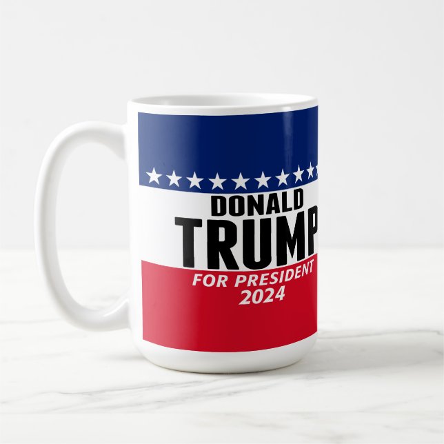 Taza De Café Trump 2024 Mantenga a Estados Unidos grande - rojo (Izquierda)