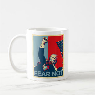 Taza De Café Trump 2024 No Temas, Puño Tirado Lucha Trump