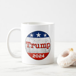 Taza De Café Trump 2024 para elección de botón retro presidenci