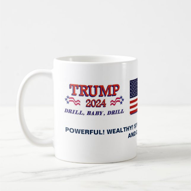 Taza De Café Trump 2024 Perforación de bebé (Izquierda)