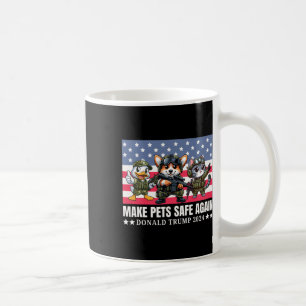 Taza De Café Trump 2024 Perro Corgi gracioso
