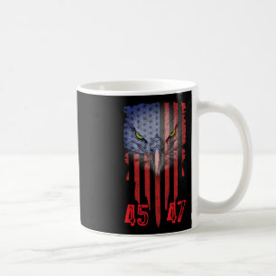 Taza De Café Trump 2024 Presidente 45 Y 47 Bandera Estadouniden