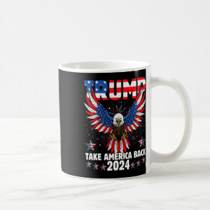Taza De Café Trump 2024 Recuperar la bandera estadounidense Tru