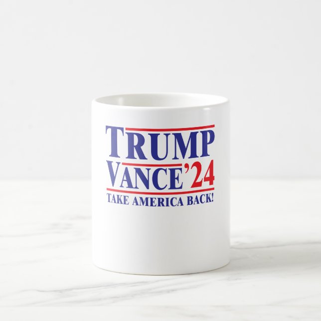 Taza De Café Trump 2024 "Recupere a Estados Unidos" café Mug (Centro)