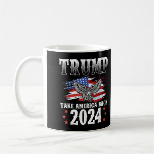 Taza De Café Trump 2024 Recuperemos América Bandera estadounide