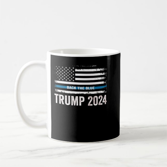 Taza De Café Trump 2024 Respalda el azul (Izquierda)