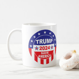 TAZA DE CAFÉ TRUMP 2024 SAVE AMÉRICA