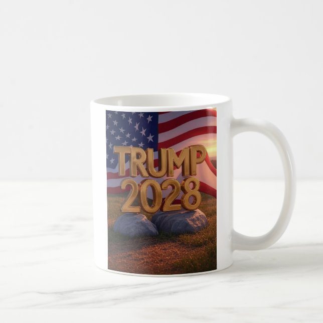 TAZA DE CAFÉ TRUMP 2028 (Derecha)