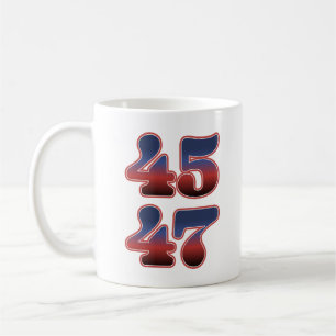 Taza De Café Trump 45 47 America 2024 Elecciones 47° presidente