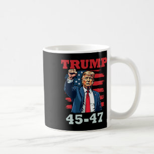 Taza De Café Trump 45-47: Audaz diseño presidencial para Trump