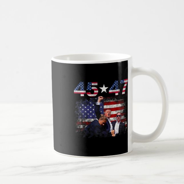 Taza De Café Trump 45 47 Fight Fight Inauguration Day 2012 (Derecha)