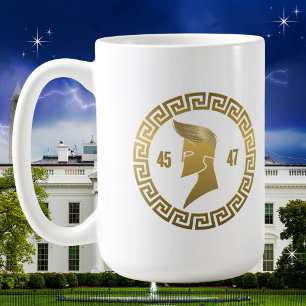 Taza De Café Trump 45-47 Spartan Combover