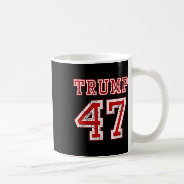 Taza De Café Trump 47 2024 Elección de conservadores republican (Derecha)