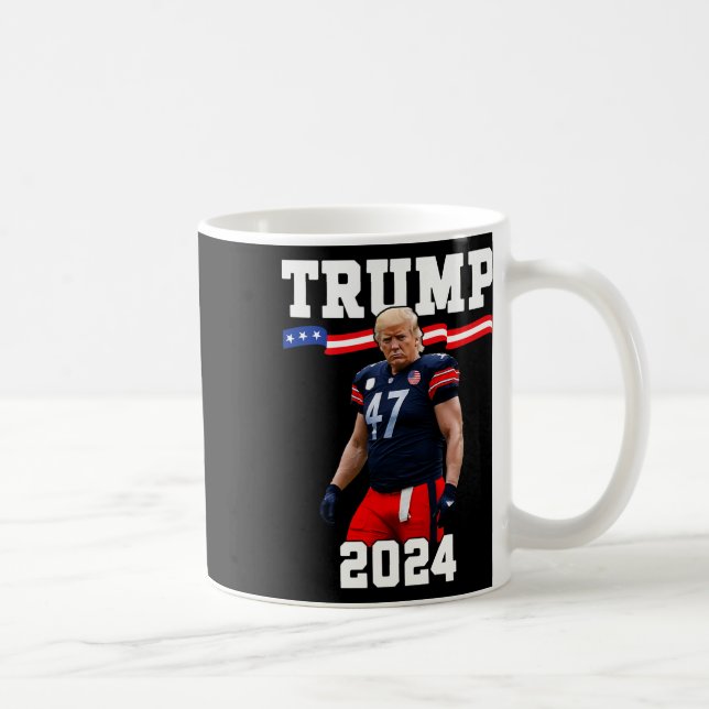 Taza De Café Trump 47 Football Jersey 2024 Bandera estadouniden (Derecha)
