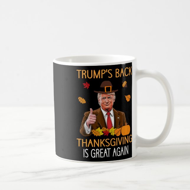 Taza De Café Trump Acción de Gracias Turquía otoño cae Hombres  (Derecha)