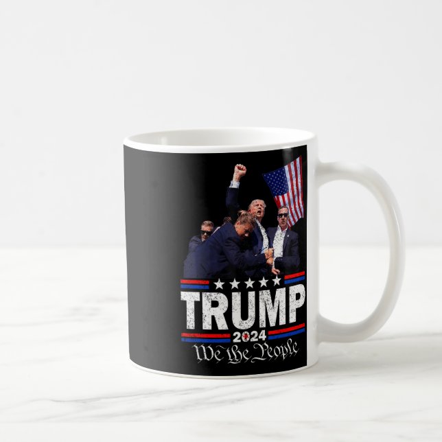 Taza De Café Trump Asesinato Oreja Sangrante Butler Pa Trum (Derecha)
