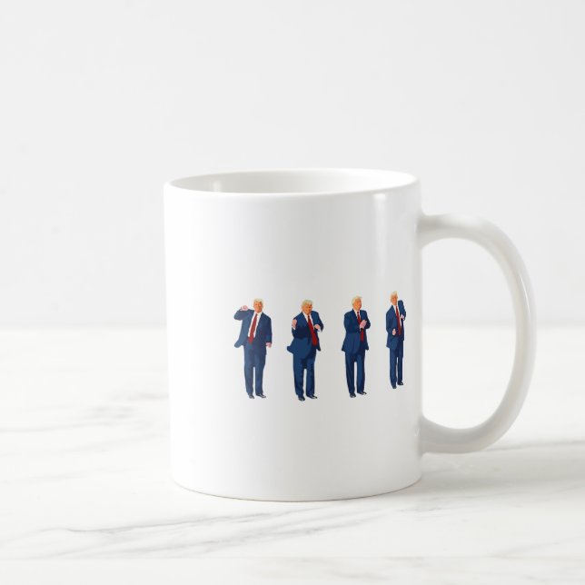 Taza De Café Trump Baila 4 De Julio De 2024 (Derecha)