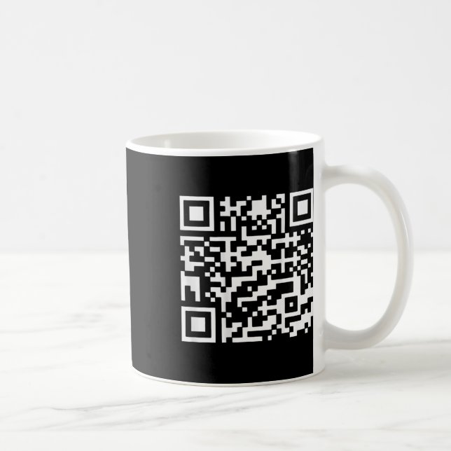 Taza De Café Trump baila troll Qr Divertido presidente Trump (Derecha)