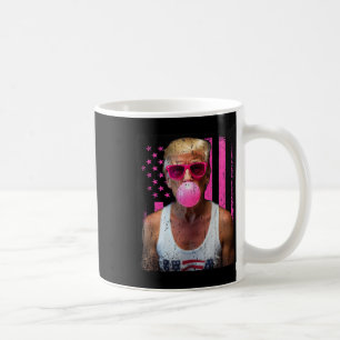 Taza De Café Trump Bubble Gum Sungles rosados Bandera Estadouni