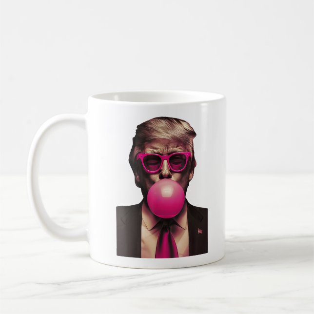 Taza De Café Trump, burbuja, Trump para presidente 2024 (Izquierda)