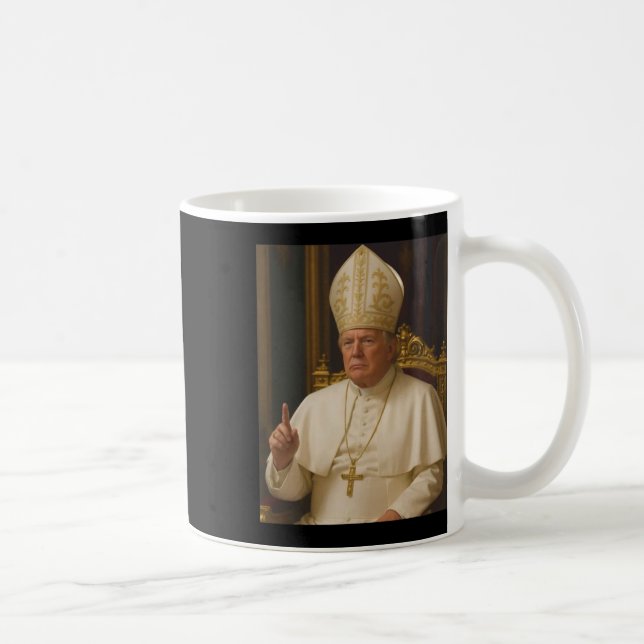 Taza De Café Trump como meme del Papa 1 (Derecha)
