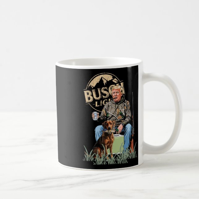 Taza De Café Trump con lechón de perro cazando camo Preside (Derecha)