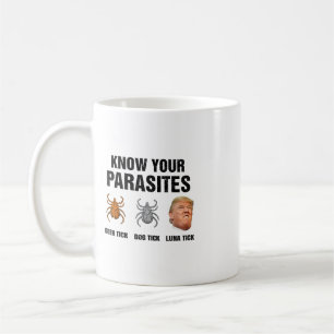 Taza De Café Trump Conoce Tus Parásitos Garrapata de Ciervo Gar