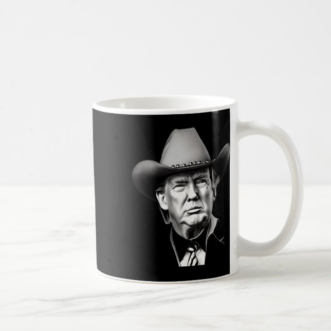 Taza De Café Trump Cowboy Presidente occidental me extraña aún  (Derecha)
